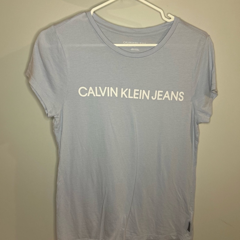 Calvin Klein Light Blue Tee with White Logo